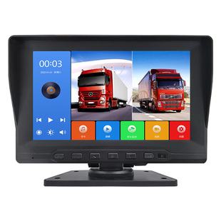 货车四路监控24v高清夜视盲区行人报警行车记录仪倒车影像一体机