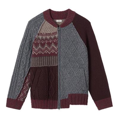 费尔岛棒球毛衣开衫复古