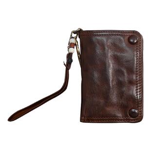 玩爷男士钱夹手工真皮短款钱包做旧竖款证件卡包羊皮皮夹子礼物