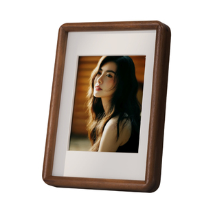 定制胡桃木相框洗照片做成摆台放办公室小摆件高级感婚纱照结婚照