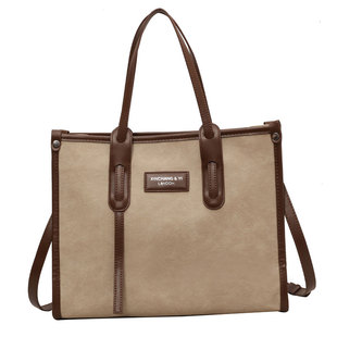 上班通勤包女大容量包包2025新款高级感手提单肩包百搭斜挎托特包