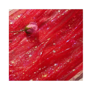 幻彩星星点点网纱星星纱蕾丝网纱布料 拍照道具头纱亮片布网红