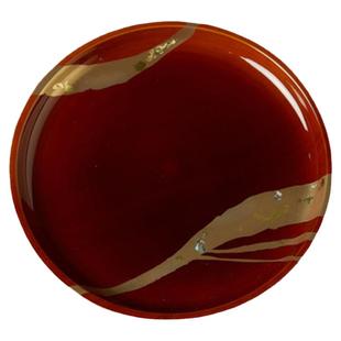 日本进口 山中漆器木製漆器金彩春慶塗金彩长盘子托盘茶盘 菓子鉢