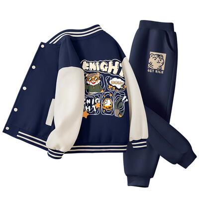 棉致童装衣服棒球服套装男童秋装