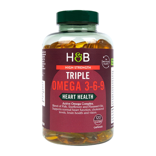 英国HB荷柏瑞omega369女性高浓深海鱼油胶囊成人呵护心脑官方正品