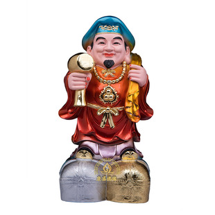 大黑天财神像东密护法神玛哈嘎拉吉祥家用礼品装饰树脂铜彩绘摆件