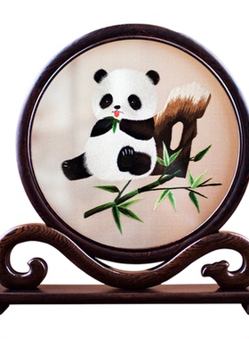苏绣木棉花双面绣摆件非遗礼品