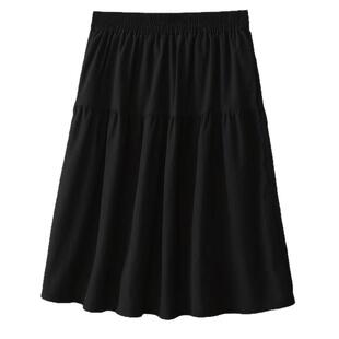 NEW【7/5 20点】宛宛家松紧高腰百搭宽松半身裙