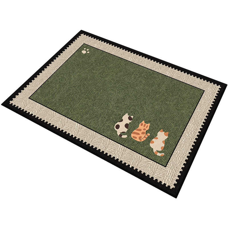 入户门地垫法式复古风进门除尘脚垫玄关防滑防脏污耐脏地毯可裁剪