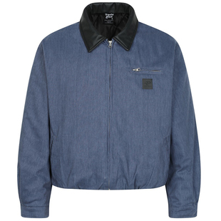 OV原创美式巴恩风皮领夹棉加厚外套女冬季宽松保暖复古棉衣棉服男