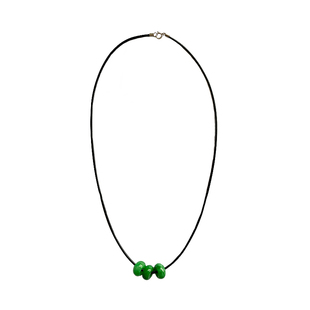 犬夜叉かごめ日暮戈薇同款cosplay动漫周边玉石翡翠皮绳锁骨项链