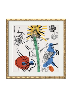 Keith Allen Haring 当代艺术波普涂鸦艺术抽象客厅餐厅卧室玄关
