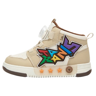 泰兰尼斯2025冬季新款儿童闪灯板鞋加绒保暖发光闪灯鞋休闲运动鞋