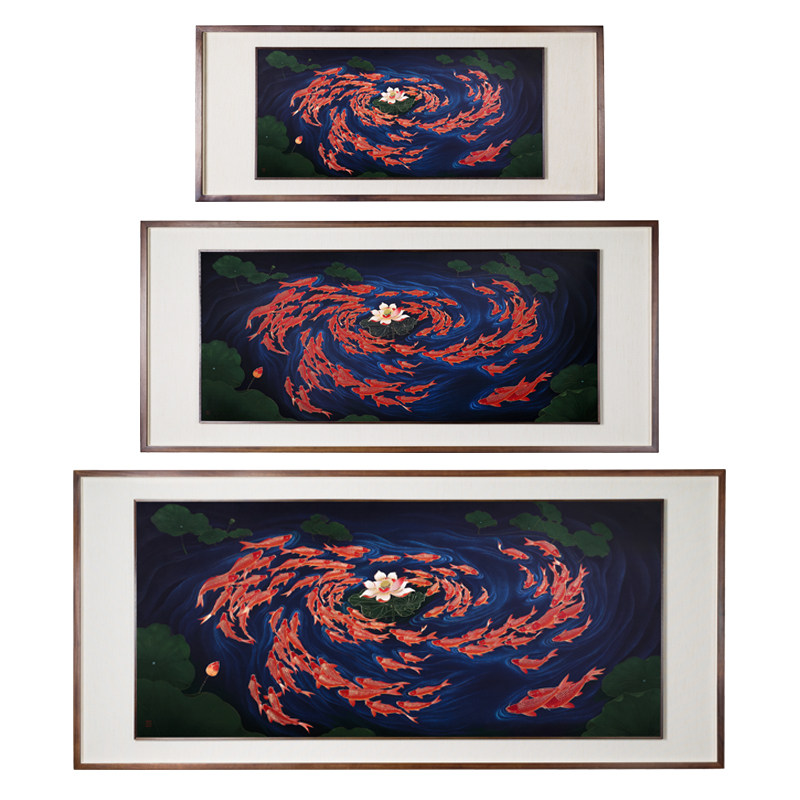 铜师傅 手工錾刻 铜雕画《吉祥久久》客厅玄关沙发背景墙装饰挂画
