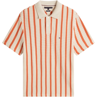 【郭富城同款】Tommy26夏男纯棉镂空宽松短袖POLO针织父亲节礼物