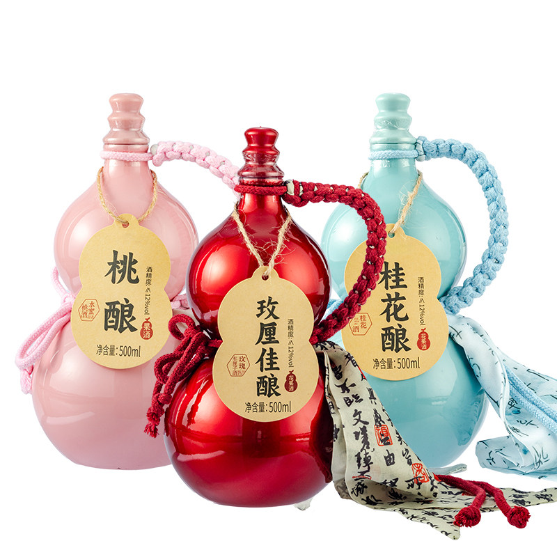 桂花玫瑰车厘子桃酿客家糯米果酒