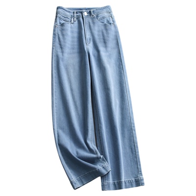 直筒裤显腿长阔腿裤百搭女牛仔裤