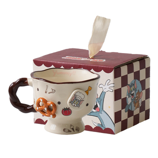 舍里猫和老鼠联名马克杯家用可爱水杯高颜值牛奶杯咖啡杯生日礼物