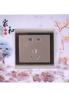 8.68.6*9亚克力开关插座保护套墙贴卧室客厅家用简约现代墙壁装饰