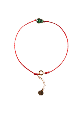 shannai原创翡翠葫芦小红绳手链