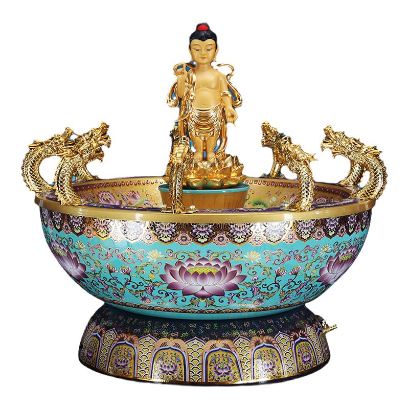 佛诞浴佛节用品九龙吐水浴佛盆