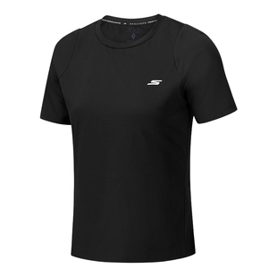 Skechers斯凯奇26夏女士休闲运动舒适透气百搭短袖T恤衫 P226W073