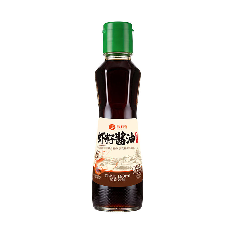 鹿有有老苏州虾籽酱油特产拌面炒菜酿造家用调料淡水虾子生抽食品