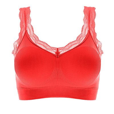 本命红内衣女蕾丝美背吊带网红爆款背心聚拢文胸打底抹胸裹胸内搭
