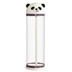 娃娃收纳桶大容量透明放儿童公仔玩具整理筒拉链款毛绒玩偶筒春节