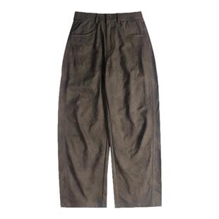 DICEOFF印染做旧面料直筒裤宽松美式复古休闲长裤男