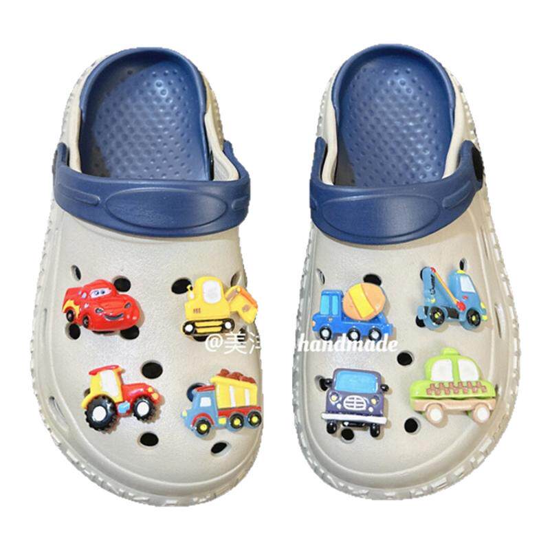 男童小汽车洞洞鞋eva材质防滑夏季外穿时尚儿童户外游泳夏天拖鞋