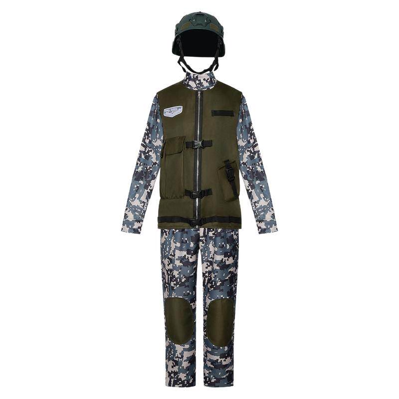 万圣节服马甲款作战服数字迷彩服