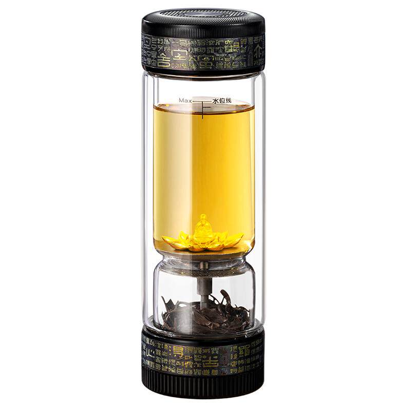 茶之恋新款般若心经茶水分离杯