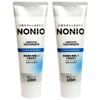 日本进口狮王NONIO高氟防根龋牙膏矫正清新口气减少牙垢防蛀正畸