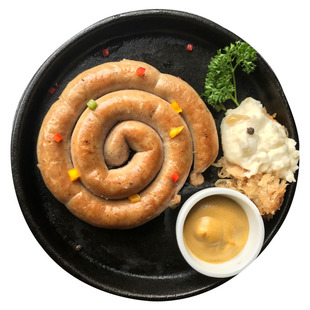 德国烤肠德式盘肠圈圈肠德国蜗牛香肠商用盘状猪肉烤肠西式煎肠