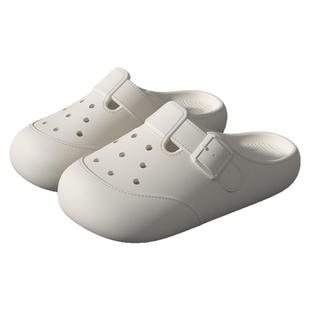 半拖鞋女拖鞋包头透气女鞋鞋子懒人鞋夏天海边沙滩鞋洞洞鞋勃肯鞋