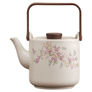 晨翔茶水分离泡茶壶单壶陶瓷凉水壶家用提梁冷水壶大容量日式单个