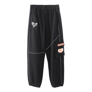 L301男女情侣款 联名休闲运动裤 鸟撤柜女装  正品剪牌青仓