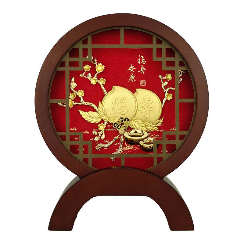 足金金箔寿桃老人礼物倍有面