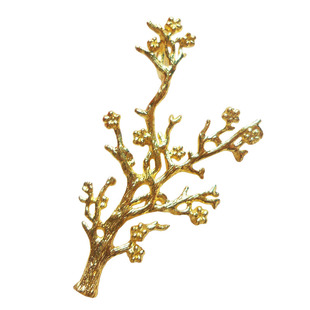 铸铜 黄铜梅花枝 手工DIY饰品秀和新娘头饰发簪材料繁花树枝配件