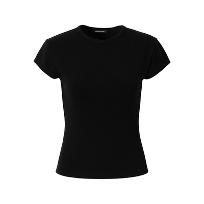 简约修身磨毛短袖T恤女