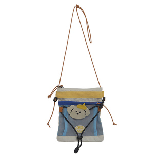 若素良品原创可爱露营风户外女单肩斜挎小手机包放零钱钥匙耳机包