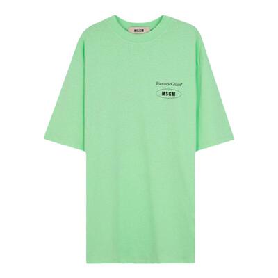 MSGM男女同款圆领纯棉T恤