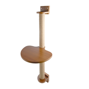 Homeaire 猫抓柱剑麻猫爪柱上墙磨爪不掉屑实木猫爬架壁挂式一体