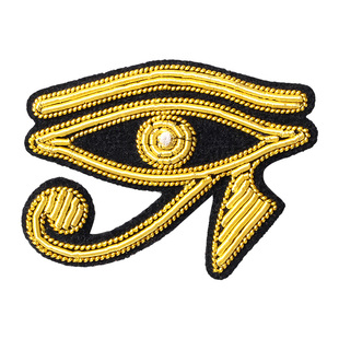 灵心造古埃及荷鲁斯之眼印度丝手工刺绣胸针高档精致别针衣服配饰