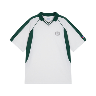 Champion冠军短袖POLO衫男2026春季新款复古撞色球衣风T恤女潮牌