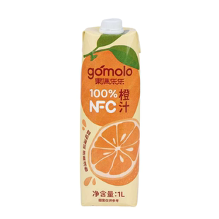 果满乐乐 100%NFC橙汁苹果汁葡萄汁1L装 非浓缩原果鲜榨饮品饮料