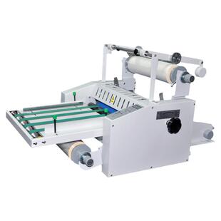 荣大370钢辊覆膜机高速热裱冷裱机皮带腹膜复膜机防卷曲 自动收纸