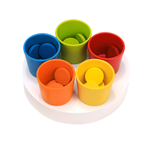 宝宝颜色分类杯子和球认知识教具积木儿童蒙氏早教益智玩具1一2岁