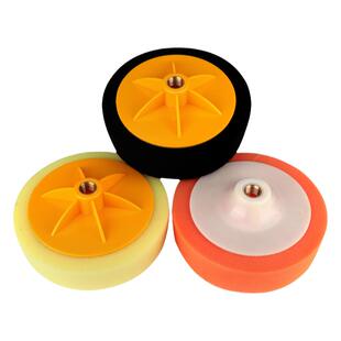 6寸汽车抛光海绵盘抛光机海绵轮抛光球还原盘打蜡海绵自粘羊毛轮